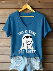 Women's Halloween Print Casual T-Shirt