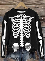 Women'S Casual Halloween Spooky Girl Squad Print hoodie