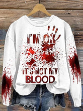 Women'S Casual Halloween Spooky Girl sweatshirt