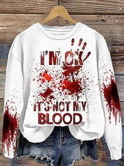 Women'S Casual Halloween Spooky Girl sweatshirt