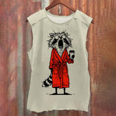 Angry Raccoon Screaming Washed Tank Top