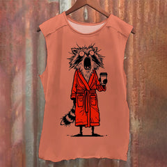 Angry Raccoon Screaming Washed Tank Top