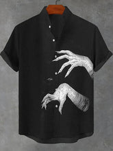 Men'S Halloween Dark Night Mysterious Printed Casual Shirt