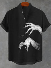 Men'S Halloween Dark Night Mysterious Printed Casual Shirt