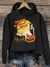 Women's Halloween Season of the Season Print Hoodie