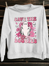 Unisex Vintage Save the Boobies Halloween Sweatshirt
