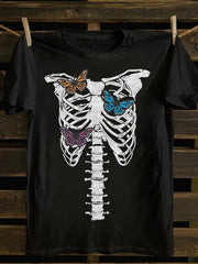 Unisex Butterfly Rib Cage Vintage cotton T-shirt