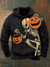 Men's Halloween Skeleton Pumpkin hoodie