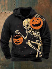 Men's Halloween Skeleton Pumpkin hoodie
