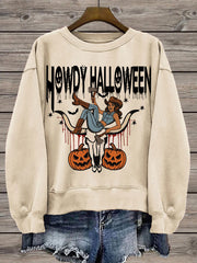 Women'S Casual HOWDY HALLOWEEN Print Sweatshirt
