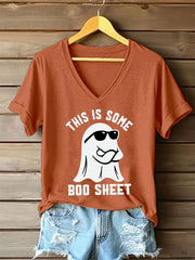 Women's Halloween Print Casual T-Shirt