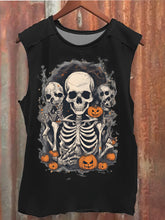 Unisex Casual Halloween Skeleton Printed Tank Top