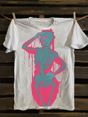 Unisex cotton human skull Halloween T-shirt