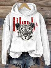 Women'sLeopard print Hooded Sweatshirt