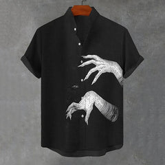 Men'S Halloween Dark Night Mysterious Printed Casual Shirt