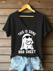 Women's Halloween Print Casual T-Shirt