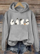 Halloween Black Cat & Ghost Hoodie