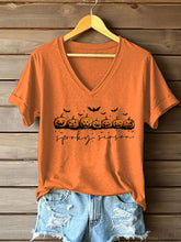 Retro Halloween Spooky Season Pumpkin Print T-Shirt