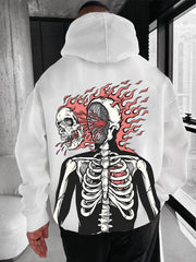 Men'shuman skull hoodie