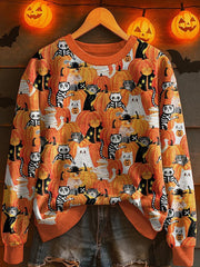 Women's Retro Halloween Graphic Sweatshirt