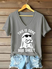 Women's Halloween Print Casual T-Shirt