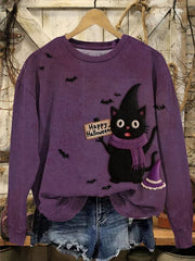 Women'S Casual Halloween Print Sweatshirt