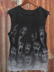 Halloween Ghost Art Print Unisex Vest