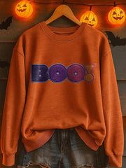 Women'S Casual Halloween Print Sweatshirt