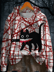 Women's Halloween Bloodstains Print Sweatshirt