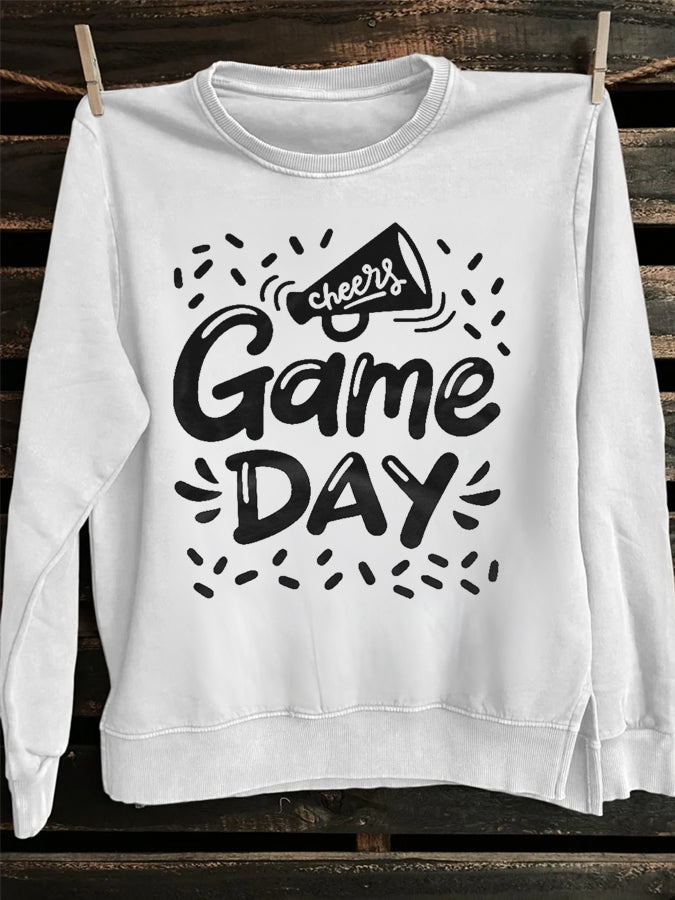 Unisex Cotton Fun football game day   Sweatshirt