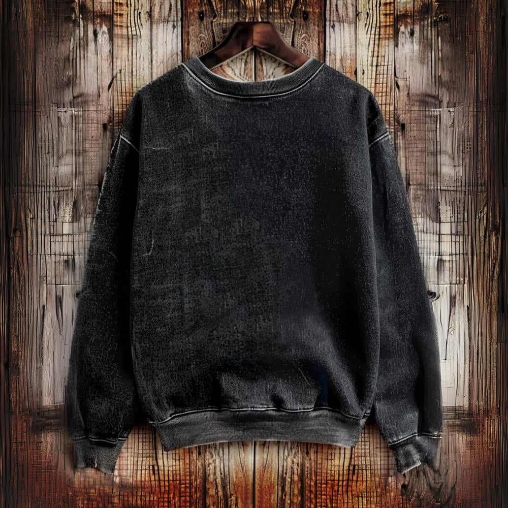 Unisex Vintage  Washed  Jaws Shark Teeth Sweatshirt